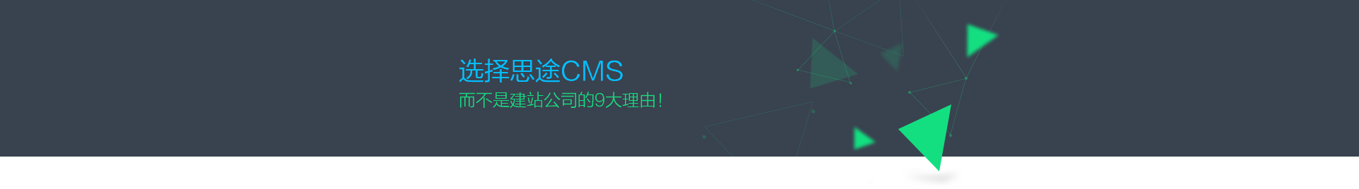 為什么選擇思途CMS,而不是建站公司？